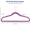 imageSereneLife 20 Pack Velvet Hangers  NonSlip Clothes Hangers with Heavy Duty Design Slim SpaceSaving Coat Hangers with 360 Swivel Hook Strong Lightweight Closet Organizer Set for Clothes PurplePurple