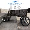 imageSereneLife Small Compact Folding Shopping Cart with Removable Waterproof Liner  360 Swivel Wheels RustProof Steel Frame 70lb Capacity  Portable Grocery Laundry ampamp Travel Cart BlueBlack