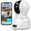 imageSereneLife 3MP WiFi Ip Camera  HD 1536p  Smart Tracking PTZ Face Detection Alexa Compatible Wireless Home Security w Motion Detect Night Vision Video  Mobile and Desktop Access  IPCAMHD50