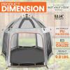 imageSerenelife ONThe GO Baby and Toddler Pack and Play  Playpen  Play Yard Compact Portable Lightweight Foldable Indoor and Outdoor wCanopy 5 Panel Mattress Travel Bag Gray Baby