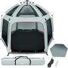 imageSerenelife ONThe GO Baby and Toddler Pack and Play  Playpen  Play Yard Compact Portable Lightweight Foldable Indoor and Outdoor wCanopy 5 Panel Mattress Travel Bag Gray Baby