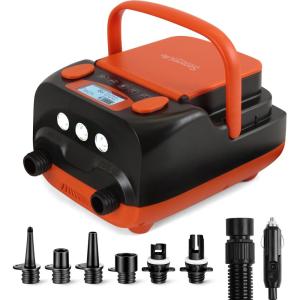 imageSereneLife Inflatable Paddle Board Pump Compressor  16PSI High Pressure SUP Inflator  12V DC Car Connector  Electric Air Pump for Paddle Boards Boats Rafts Pool Toys  Deflation Function
