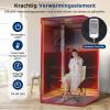 imageSereneLife Portable Sauna Box for Home Infrared Sauna Tent with Heated Foot Pad and Folding Chair Remote Control InHome Spa 35quot x 71quot  inch Black71x35