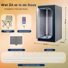 imageSereneLife Portable Sauna Box for Home Infrared Sauna Tent with Heated Foot Pad and Folding Chair Remote Control InHome Spa 35quot x 71quot  inch Black71x35