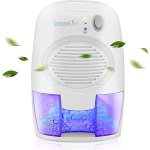 imageSereneLife 16oz Compact Electronic Air Cooler  Rooms up to 1100 Cu Ft  Breathe Easier Odor Eliminator Moisture Control Ventilation Fan Reusable Air Filter Removable Water Tank