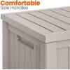 image120Gallon Deck Storage Box  Waterproof Outdoor Large ResinGarden Tools Patio Furniture ampamp Sports Equipment Waterresistant Weatherproof Lock Included SLSTBX60