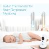 imageindoor Video Baby Monitor Long Range Upgraded 850 Wireless Range Night Vision Temperature Monitoring and Portable 2 Color Screen Serenelife USA SLBCAM20 1080pLarge Screen
