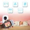 imageindoor Video Baby Monitor Long Range Upgraded 850 Wireless Range Night Vision Temperature Monitoring and Portable 2 Color Screen Serenelife USA SLBCAM20 1080pLarge Screen