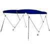 image:imageSereneLife Waterproof Boat Bimini Top Cover  6772 W 3 Bow Bimini Top Sun Shade Boat Canopy  1 Double Wall Aluminum Frame Tubes 2 Front Straps 2 Rear Support Poles Storage Boot SLBTW72B Blue