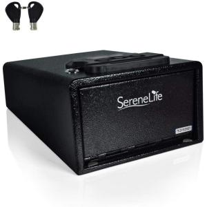 image:imageSereneLife Updated Electronic Gun Safe  Gun Safe For Home Pistol Gun Safe Handgun Safe Safes amp Lock Boxes Alloy Steel Drop Safe  Includes Keys  SLSFE26PSBlack