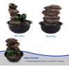 image:imageSereneLife 3Tier Desktop Electric Water Fountain Decor w LED  Indoor Outdoor Portable Tabletop Decorative Zen Meditation Waterfall Kit Includes Submersible Pump amp 12V Power Adapter