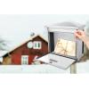 image:imageSerenelife Modern Wall Mount Lockable Mailbox Commercial Rural Home Decorative amp Office Business Parcel Box Packages Drop Slot Secure Lock SLMAB08 Metallic Gray