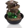 image:imageSereneLife 3Tier Desktop Electric Water Fountain Decor w LED  Indoor Outdoor Portable Tabletop Decorative Zen Meditation Waterfall Kit Includes Submersible Pump amp 12V Power Adapter