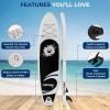 image:imageSereneLife Inflatable Stand Up Paddle Board with Premium SUP Accessories  Wide Stable Design with NonSlip EVA Deck PadBlackGray