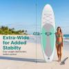 image:imageSereneLife Inflatable Stand Up Paddle Board with Premium SUP Accessories  Wide Stable Design with NonSlip EVA Deck PadGreen