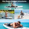 image:imageSereneLife Inflatable Stand Up Paddle Board with Premium SUP Accessories  Wide Stable Design with NonSlip EVA Deck PadGrey