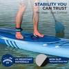 image:imageSereneLife Inflatable Stand Up Paddle Board with Premium SUP Accessories  Wide Stable Design with NonSlip EVA Deck Pad for Adults and Youth of All Skill Levels 350 lbs CapacityOcean Blue Updated Version