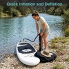 image:imageSereneLife Inflatable Stand Up Paddle Board with Premium SUP Accessories  Wide Stable Design with NonSlip EVA Deck Pad for Adults and Youth of All Skill Levels 350 lbs CapacityBlackGrey