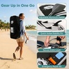 image:imageSereneLife Inflatable Stand Up Paddle Board with Premium SUP Accessories  Wide Stable Design with NonSlip EVA Deck Pad for Adults and Youth of All Skill Levels 350 lbs CapacityBlackGrey