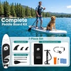 image:imageSereneLife Inflatable Stand Up Paddle Board with Premium SUP Accessories  Wide Stable Design with NonSlip EVA Deck Pad for Adults and Youth of All Skill Levels 350 lbs CapacityBlack and Gray