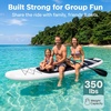image:imageSereneLife Inflatable Stand Up Paddle Board with Premium SUP Accessories  Wide Stable Design with NonSlip EVA Deck Pad for Adults and Youth of All Skill Levels 350 lbs CapacityBlackGrey