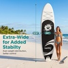image:imageSereneLife Inflatable Stand Up Paddle Board with Premium SUP Accessories  Wide Stable Design with NonSlip EVA Deck Pad for Adults and Youth of All Skill Levels 350 lbs CapacityBlackGrey