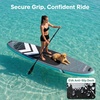 image:imageSereneLife 10 Inflatable Stand Up Paddle Board with Premium SUP Accessories  Wide Stable Design with NonSlip EVA Deck Pad for Youth and Adults 350 lbs CapacityModern Grey
