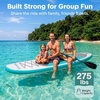 image:imageSereneLife 10 Inflatable Stand Up Paddle Board with Premium SUP Accessories  Wide Stable Design with NonSlip EVA Deck Pad for Youth and Adults 350 lbs CapacityOcean Teal