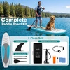 image:imageSereneLife 10 Inflatable Stand Up Paddle Board with Premium SUP Accessories  Wide Stable Design with NonSlip EVA Deck Pad for Youth and Adults 350 lbs CapacityOcean Teal