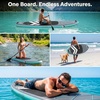 image:imageSereneLife 10 Inflatable Stand Up Paddle Board with Premium SUP Accessories  Wide Stable Design with NonSlip EVA Deck Pad for Youth and Adults 350 lbs CapacityModern Grey