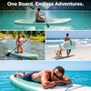 image:imageSereneLife 10 Inflatable Stand Up Paddle Board with Premium SUP Accessories  Wide Stable Design with NonSlip EVA Deck Pad for Youth and Adults 350 lbs CapacityGreen