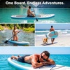 image:imageSereneLife 10 Inflatable Stand Up Paddle Board with Premium SUP Accessories  Wide Stable Design with NonSlip EVA Deck Pad for Youth and Adults 350 lbs CapacityCool Blue