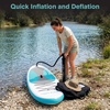 image:imageSereneLife 10 Inflatable Stand Up Paddle Board with Premium SUP Accessories  Wide Stable Design with NonSlip EVA Deck Pad for Youth and Adults 350 lbs CapacityOcean Teal