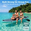 image:imageSereneLife 10 Inflatable Stand Up Paddle Board with Premium SUP Accessories  Wide Stable Design with NonSlip EVA Deck Pad for Youth and Adults 350 lbs CapacityModern Grey