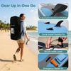 image:imageSereneLife 10 Inflatable Stand Up Paddle Board with Premium SUP Accessories  Wide Stable Design with NonSlip EVA Deck Pad for Youth and Adults 350 lbs CapacityOcean Teal