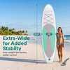 image:imageSereneLife 10 Inflatable Stand Up Paddle Board with Premium SUP Accessories  Wide Stable Design with NonSlip EVA Deck Pad for Youth and Adults 350 lbs CapacitySea Green