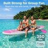 image:imageSereneLife 106 Inflatable Stand Up Paddle Board with Premium SUP Accessories  32 Wide Stable Design with NonSlip EVA Deck Pad for Youth and Adults 350 lbs CapacityPink