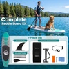 image:imageSereneLife 106 Inflatable Stand Up Paddle Board with Premium SUP Accessories  32 Wide Stable Design with NonSlip EVA Deck Pad for Youth and Adults 350 lbs CapacityAqua Mint