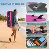 image:imageSereneLife 106 Inflatable Stand Up Paddle Board with Premium SUP Accessories  32 Wide Stable Design with NonSlip EVA Deck Pad for Youth and Adults 350 lbs CapacityPink