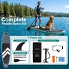 image:imageSereneLife 106 Inflatable Stand Up Paddle Board with Premium SUP Accessories  32 Wide Stable Design with NonSlip EVA Deck Pad for Youth and Adults 350 lbs CapacityWhite