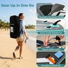 image:imageSereneLife 106 Inflatable Stand Up Paddle Board with Premium SUP Accessories  32 Wide Stable Design with NonSlip EVA Deck Pad for Youth and Adults 350 lbs CapacityBlack