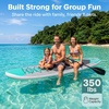 image:imageSereneLife 106 Inflatable Stand Up Paddle Board with Premium SUP Accessories  32 Wide Stable Design with NonSlip EVA Deck Pad for Youth and Adults 350 lbs CapacityAqua