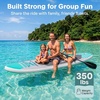 image:imageSereneLife 106 Inflatable Stand Up Paddle Board with Premium SUP Accessories  32 Wide Stable Design with NonSlip EVA Deck Pad for Youth and Adults 350 lbs CapacityAqua Mint
