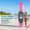 image:imageSereneLife 106 Inflatable Stand Up Paddle Board with Premium SUP Accessories  32 Wide Stable Design with NonSlip EVA Deck Pad for Youth and Adults 350 lbs CapacityPink