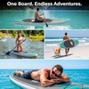 image:imageSereneLife 106 Inflatable Stand Up Paddle Board with Premium SUP Accessories  32 Wide Stable Design with NonSlip EVA Deck Pad for Youth and Adults 350 lbs CapacityAqua Mint