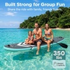 image:imageSereneLife 106 Inflatable Stand Up Paddle Board with Premium SUP Accessories  32 Wide Stable Design with NonSlip EVA Deck Pad for Youth and Adults 350 lbs CapacityBlack