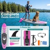 image:imageSereneLife 106 Inflatable Stand Up Paddle Board with Premium SUP Accessories  32 Wide Stable Design with NonSlip EVA Deck Pad for Youth and Adults 350 lbs CapacityPink