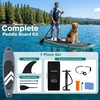 image:imageSereneLife 106 Inflatable Stand Up Paddle Board with Premium SUP Accessories  32 Wide Stable Design with NonSlip EVA Deck Pad for Youth and Adults 350 lbs CapacityBlack