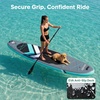 image:imageSereneLife 106 Inflatable Stand Up Paddle Board with Premium SUP Accessories  32 Wide Stable Design with NonSlip EVA Deck Pad for Youth and Adults 350 lbs CapacityBlack