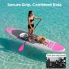 image:imageSereneLife 106 Inflatable Stand Up Paddle Board with Premium SUP Accessories  32 Wide Stable Design with NonSlip EVA Deck Pad for Youth and Adults 350 lbs CapacityPink